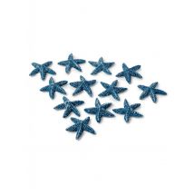 12 Etoiles de mer adhésives bleues 2 cm - Couleur Bleu