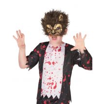 Masque en latex loup garou pour Enfant - Couleur Gris