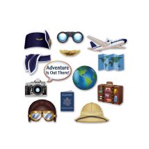 Kit photobooth Tour du Monde 13 accessoires - Couleur Multicolore