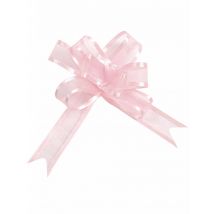 5 Minis nœuds organdi roses 16 mm - Couleur Rose