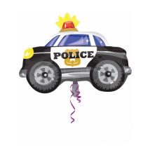Ballon aluminium voiture de police 60 cm - Couleur Multicolore