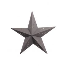 Lanterne étoile grise en carton 30 cm - Couleur Gris