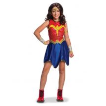 Déguisement classique Wonder Woman Justice League pour Fille - Couleur Rouge - Taille 3 à 4 ans