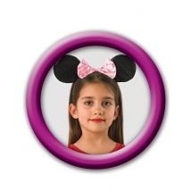 Serre-tête oreilles de souris Minnie avec sequins pour Fille - Couleur Noir