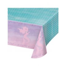 Nappe en plastique Sirène Iridescente 137 x 259 cm - Couleur Bleu