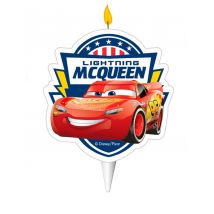 Bougie d'anniversaire Cars 2D 7,5 cm - Couleur Rouge