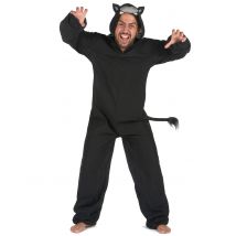 Déguisement combinaison panthère noire pour Homme - Couleur Noir - Taille Taille Unique (42)