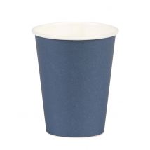 8 Gobelets en carton bleu marine 210 ml - Couleur Bleu foncé