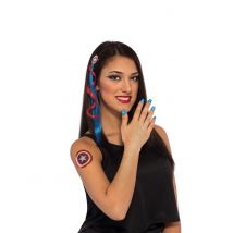Kit accessoires Captain America pour Femme - Couleur Multicolore