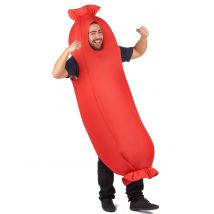 Déguisement saucisse rouge pour Adulte - Couleur Rouge
