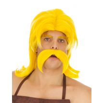 Perruque et moustache Cétautomatix Astérix et Obélix - Couleur Jaune