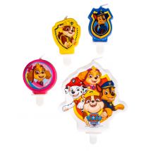 4 Bougies anniversaire Pat' Patrouille - Couleur Multicolore
