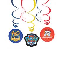 6 Décorations à suspendre Pat' Patrouille - Couleur Multicolore