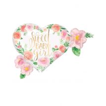 Ballon aluminium Sweet baby girl 68 x 50 cm - Couleur Multicolore