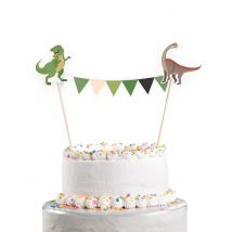 Cake topper Grands Dinosaures - Couleur Vert