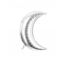 Ballon aluminium croissant de lune argenté 46 x 71 cm - Couleur Argent