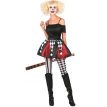 Déguisement jupe arlequin pour Femme - Couleur Rouge - Taille M
