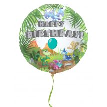 Ballon aluminium happy birthday dinosaure 45cm - Couleur Multicolore