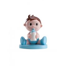 Figurine en résine pour Garçon biberon 10 cm - Couleur Bleu