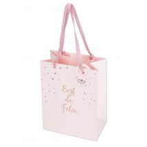 Sac EVJF de folie rose gold 15 x 20 cm - Couleur Rose