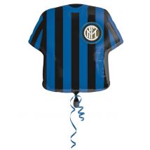 Ballon aluminium maillot de foot Inter 60 cm - Couleur Noir