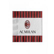 20 Serviettes en papier AC Milan 33 x 33 cm - Couleur Rouge