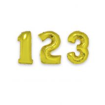 Ballon aluminium chiffre doré 1 m - Couleur Or