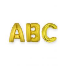 Ballon aluminium lettre dorée 1m - Couleur Or