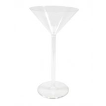 Vase sur pied maxi coupe à martini en plastique 46 cm - Couleur Transparent