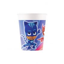 8 gobelets en carton Pyjamasques 200 ml - Couleur Rouge