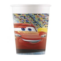 8 Gobelets en carton Cars 3 200 ml - Couleur Rouge