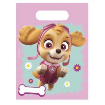 6 Sacs cadeaux Pat' Patrouille Skye et Everest - Couleur Rose