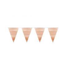 Guirlande fanions rose gold métallique 6 m - Couleur Rose