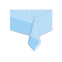 Nappe en plastique mon bapteme bleu 140 x 270 cm - Couleur Bleu