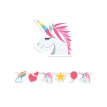 Guirlande en carton licorne 600 x 25 cm - Couleur Multicolore