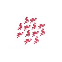 12 Flamants roses en bois 5 x 2,5 cm - Couleur Rose
