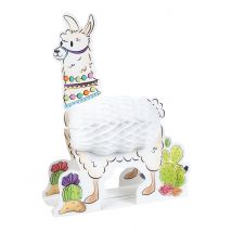 Centre de table en papier lama blanc 28 cm - Couleur Blanc