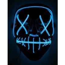 Masque led lumineux bleu pour Adulte - Couleur Noir