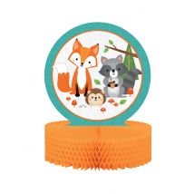 Centre de table en papier alvéolé animaux de la forêt 23 x 30,5 cm - Couleur Multicolore
