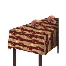 Nappe en plastique circus terrifiant 137 x 274 cm - Couleur Rouge