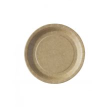 50 Petites assiettes en kraft 18 cm - Couleur Marron