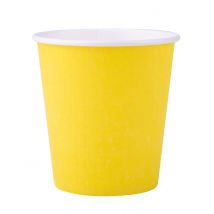 25 Gobelets en carton jaune 200 ml - Couleur Jaune