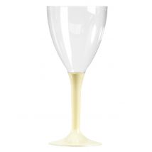 10 Verres à vin pied ivoire 160 ml - Couleur Ivoire