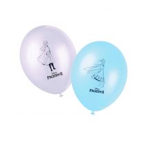 8 Ballons en latex La Reine des Neiges 2 28 cm - Couleur Blanc
