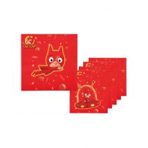 6 Serviettes en papier SamSam 33 x 33 cm - Couleur Rouge