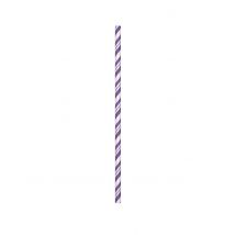 24 Pailles en carton flexibles violettes 19,7 cm - Couleur Violet / parme