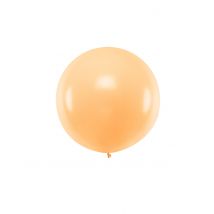 Ballon en latex géant pêche 1 m - Couleur Orange