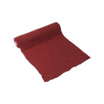 Chemin de table gaze de coton terracotta bordeaux 30 cm x 3 m - Couleur Rouge