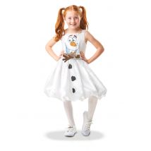 Déguisement Olaf animé La Reine des Neiges 2 luxe pour Fille - Couleur Blanc - Taille 3 à 4 ans