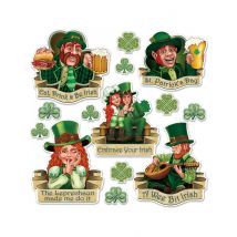 Cutouts en carton Saint Patrick 8 à 37 cm - Couleur Multicolore